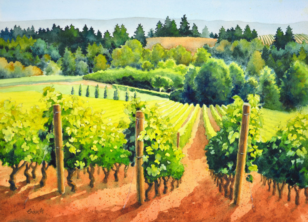 Archery Summit Vineyard Painting