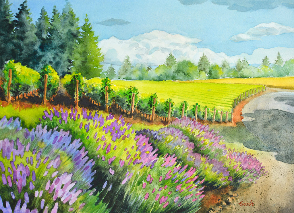 Domaine Drouhin Vineyard Painting