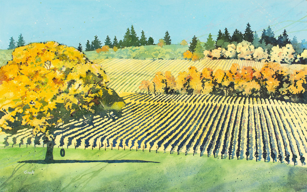 Stoller Family Estate Vineyard Painting