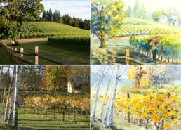 Comparison of vineyard paintings to reference photos - 2